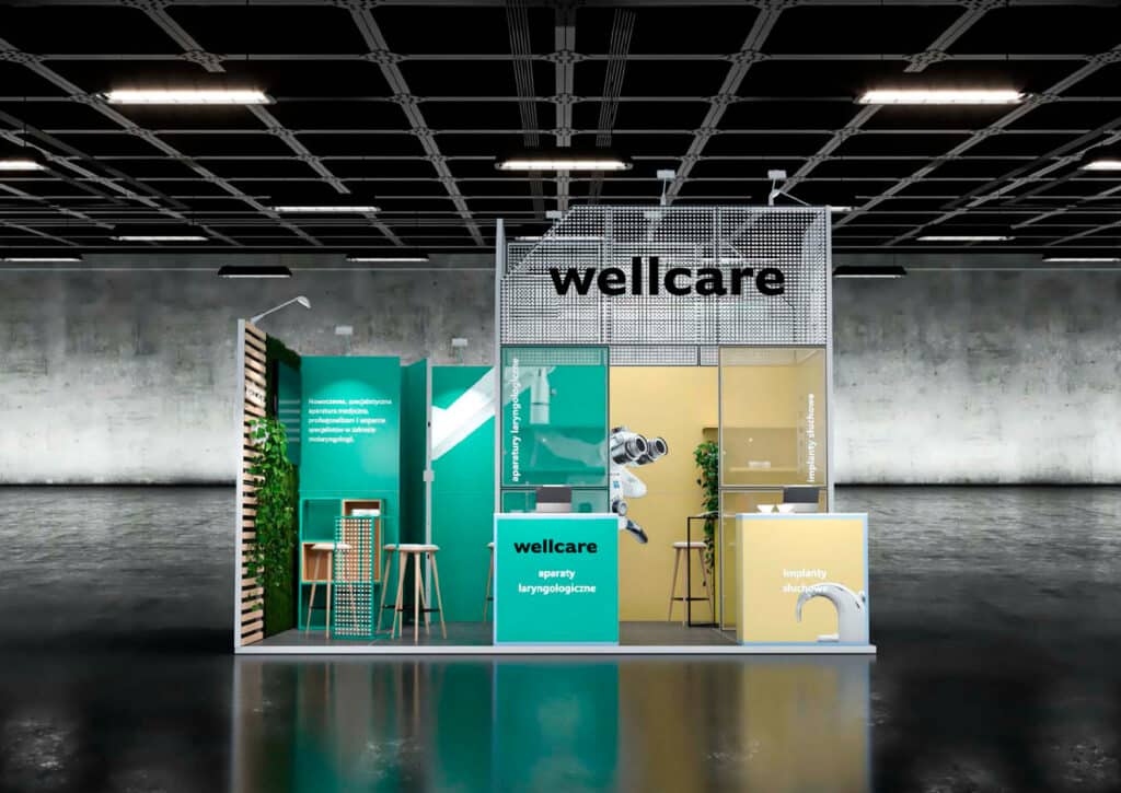 Stoisko na targi Dental Medica Show i inne targi medyczne — projekt Clever Frame