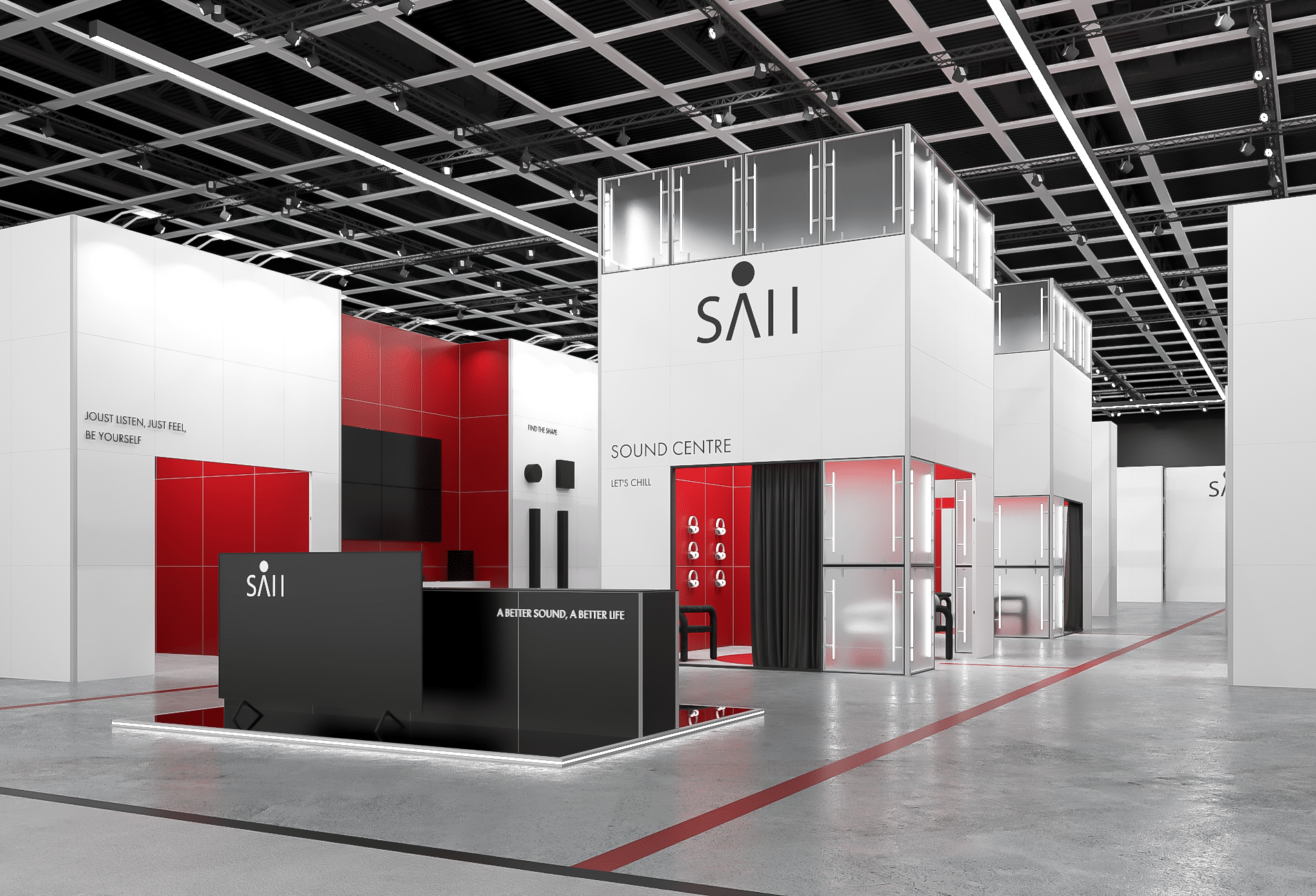 Trade show booth makeover - large stand project by Clever Frame