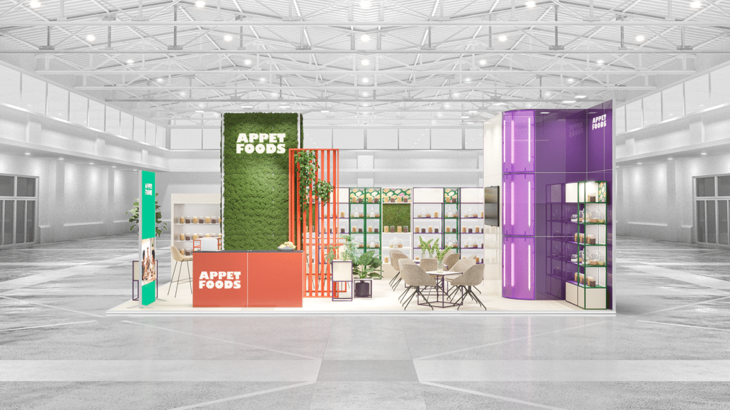 How to dominate HoReCa trade shows? Modular trade show booth - design and execution by Clever Frame