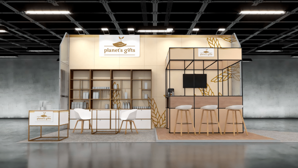 How to dominate HoReCa trade shows? Modular trade show booth - design and execution by Clever Frame