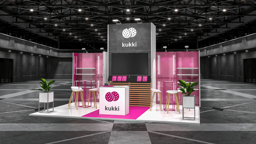How to dominate HoReCa trade shows? Modular trade show booth - design and execution by Clever Frame