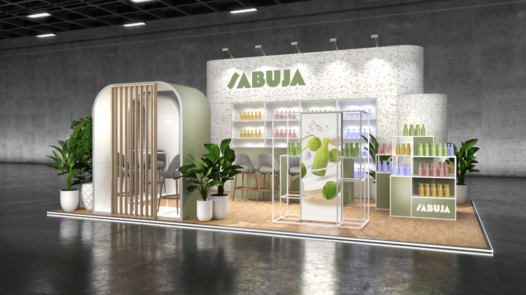 How to dominate HoReCa trade shows? Modular trade show booth - design and execution by Clever Frame