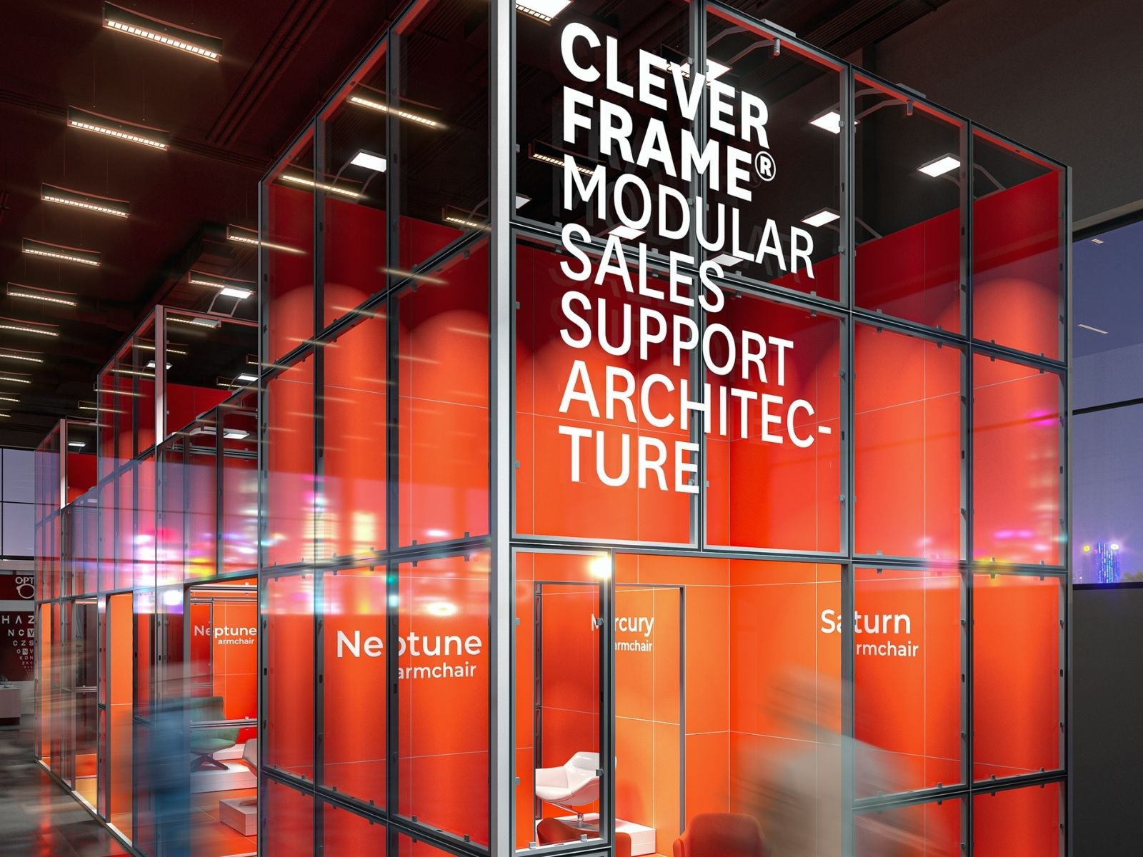 flexibility of stand configuration - modular stand - modern design