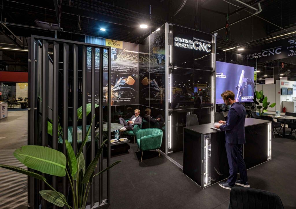 CNC machine center trade show booth