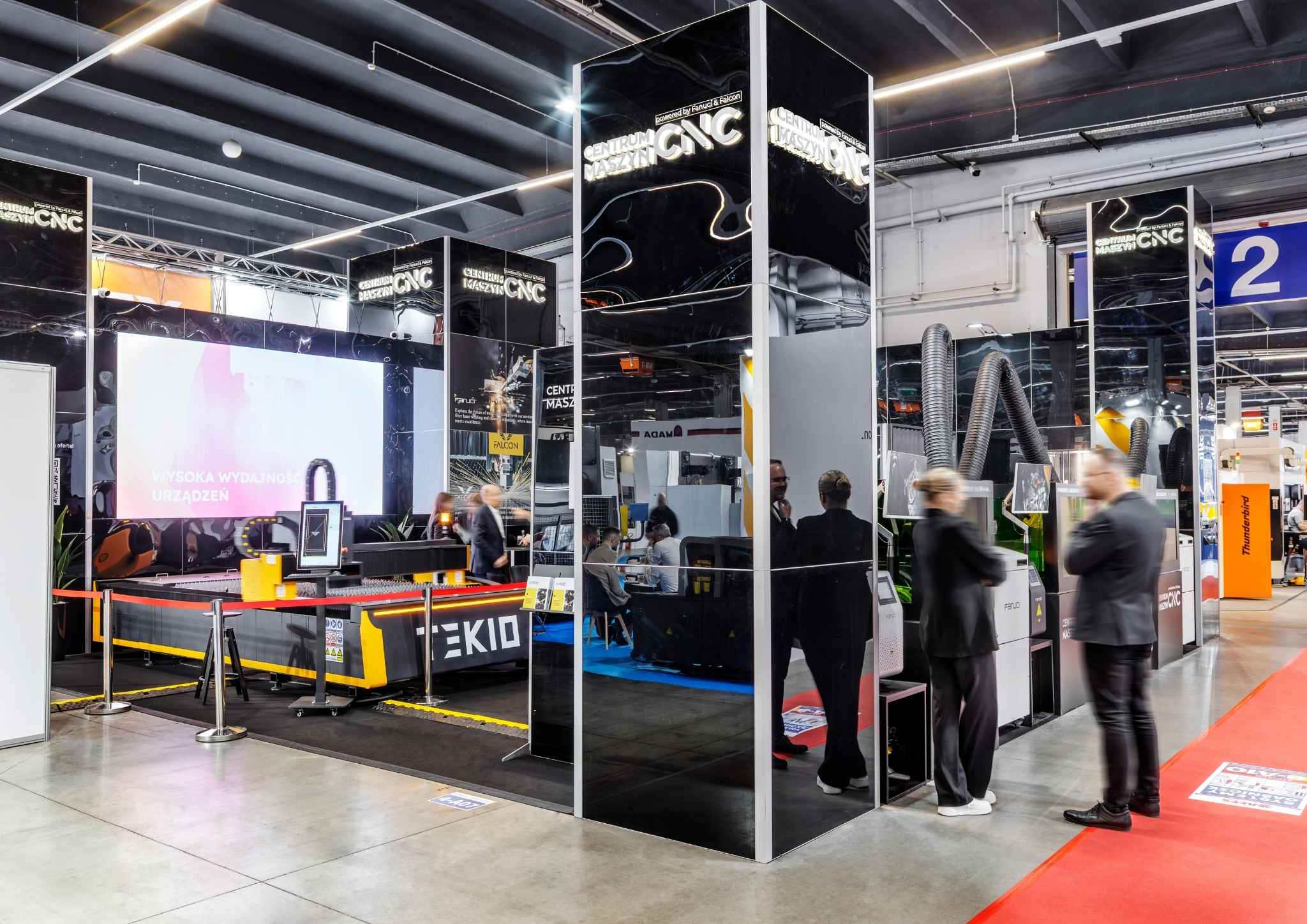 CNC machine center trade show booth