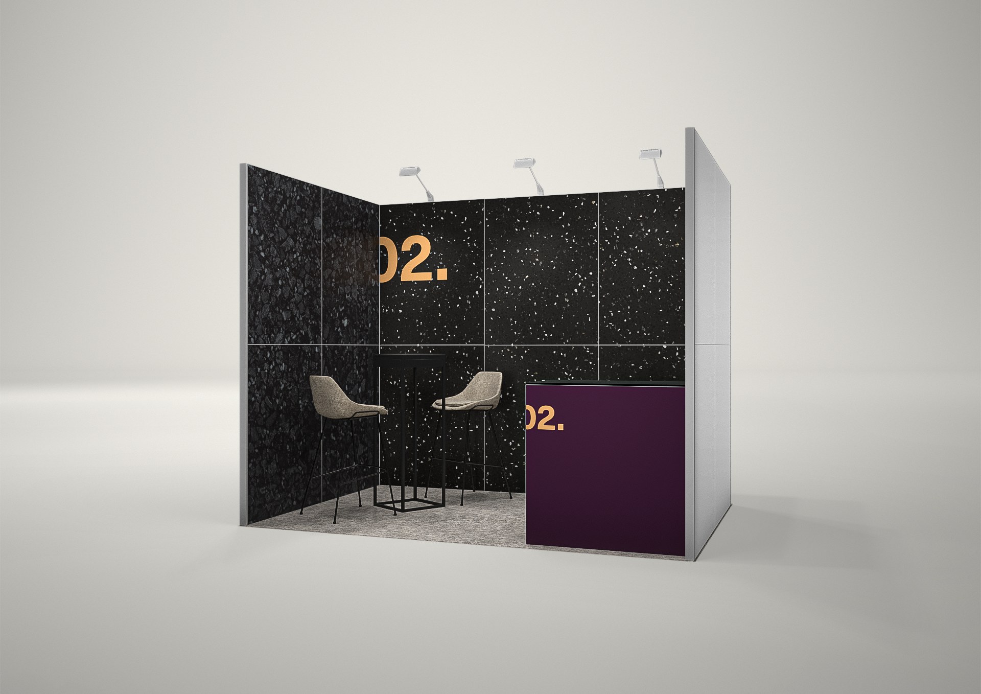 Stoisko targowe szeregowe 3x2m (6m²) – nowoczesne stoisko szeregowe