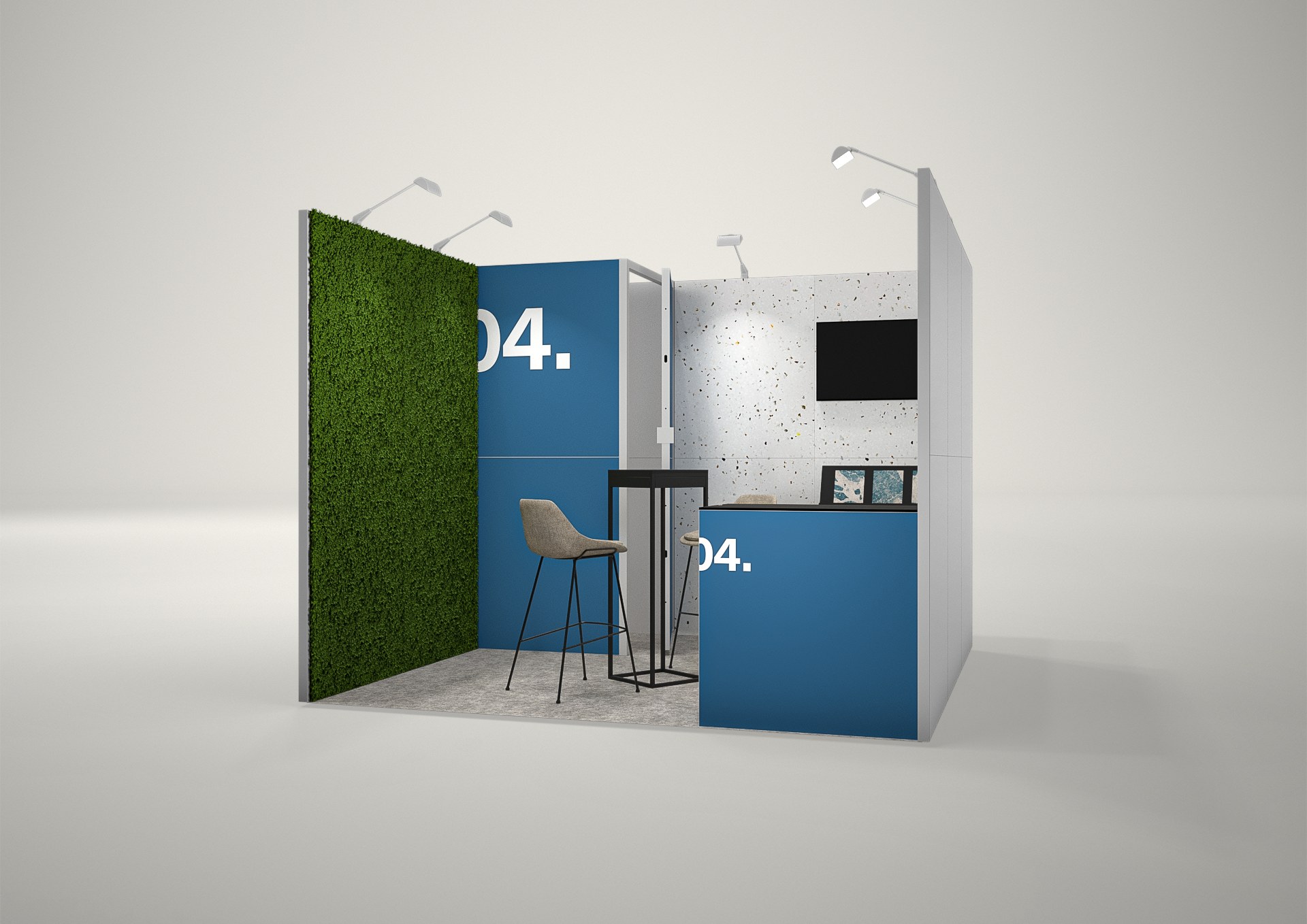 Stoisko targowe szeregowe 3x3m (9m²) – nowoczesne stoisko szeregowe