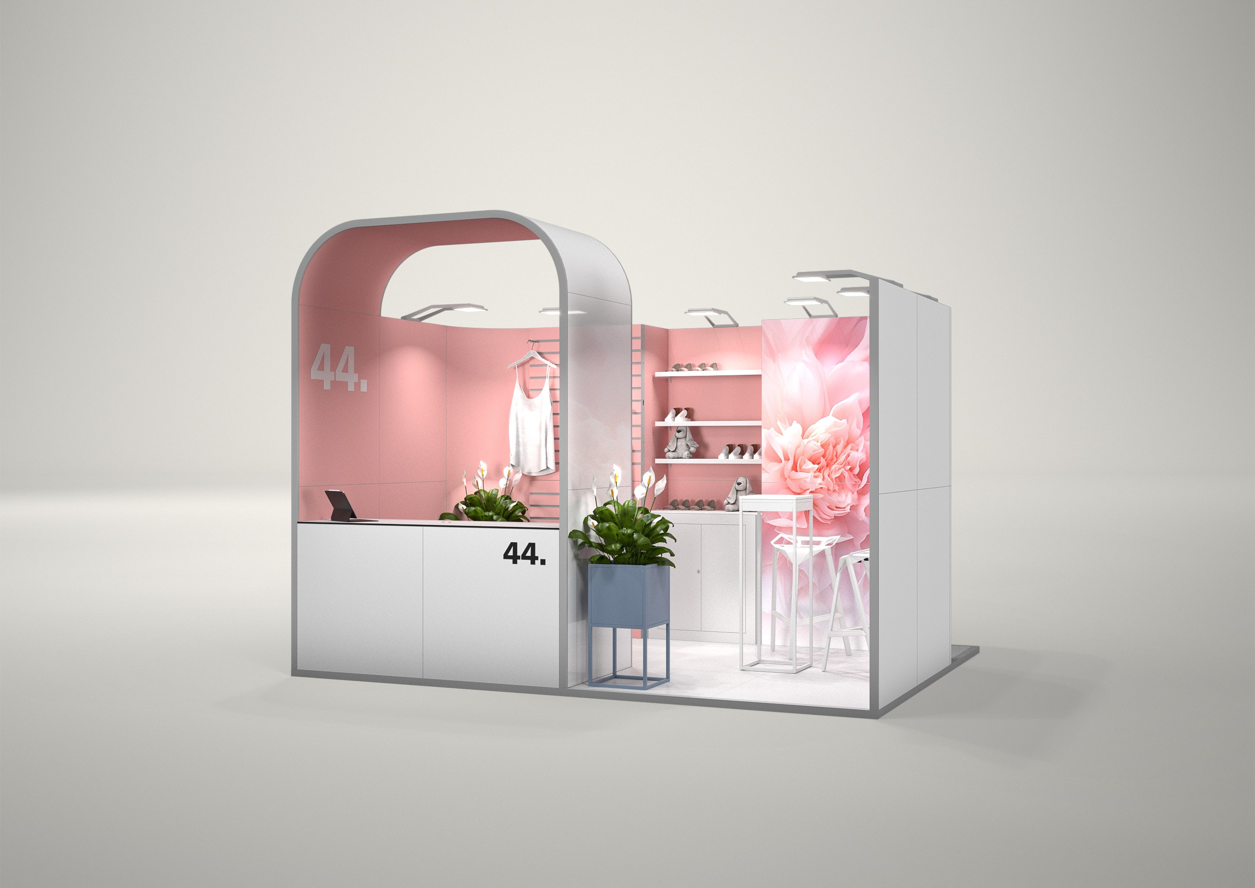 Stoisko targowe szeregowe 4x3m (12m²) – kompaktowa zabudowa szeregowa