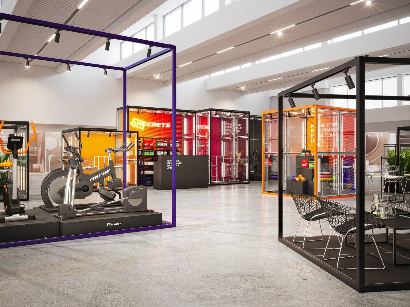 Demo-Zone am Messestand von Helo Form Max Clever Frame