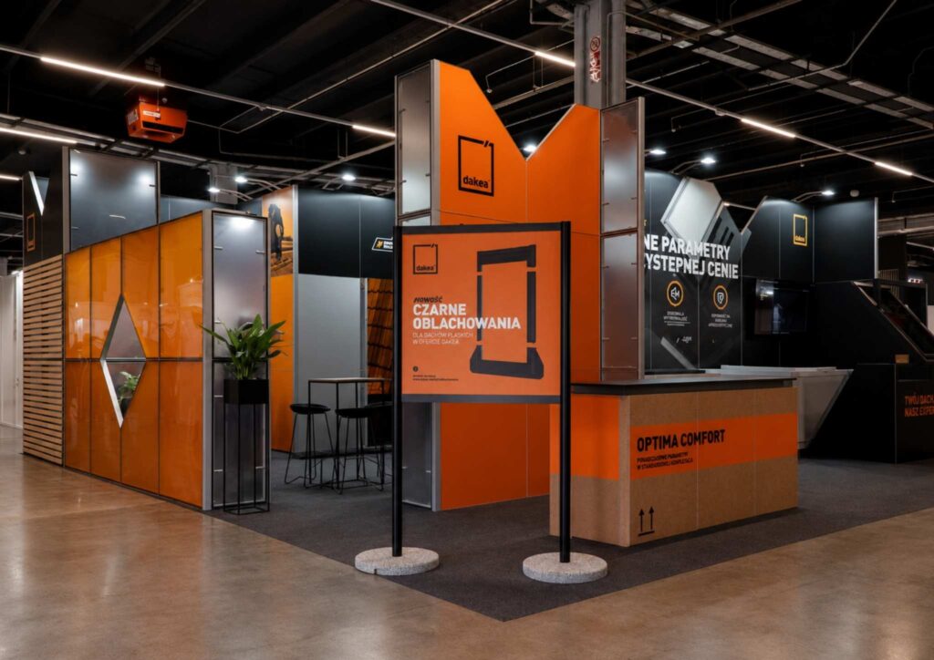 Dakea trade show booth at BUDMA